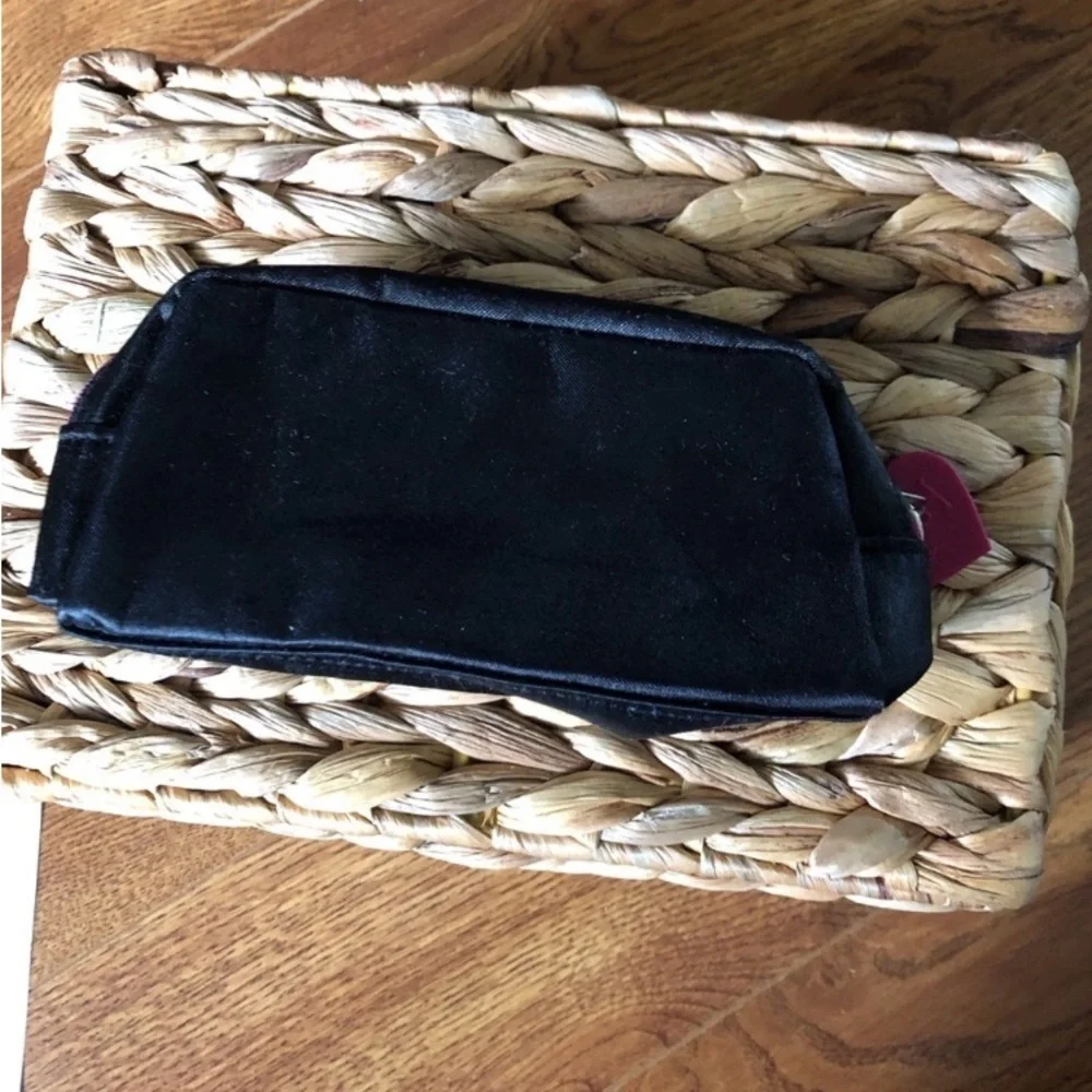 Ipsy black and purple small cosmetic bag